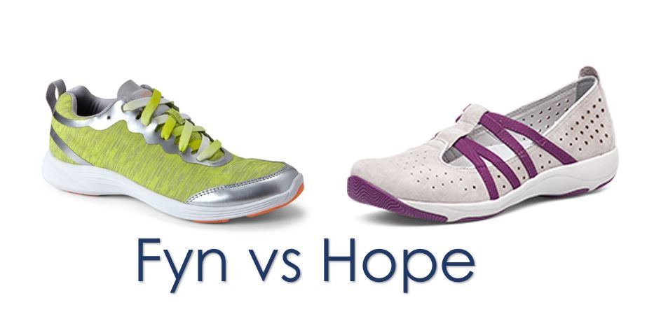 A comparison between Fyn and Hope running shoes