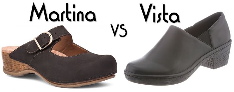 A comparison between Martina and Vista shoes