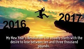 A man enthusiastically jumping over a cliff while holding his new year resolution list that focuses on wellness.