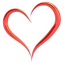 A red heart shape on a white background, perfect for Valentine's Day.