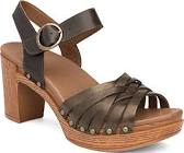 A women's sandal with a wooden heel and Summer Nights straps.